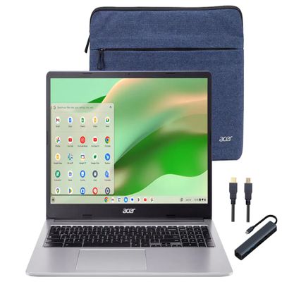 acer Chromebook 315 15.6 inch FHD Laptop, Intel Celeron N4500 Processor, 4GB RAM, 64GB eMMC, SD Card Reader, Wi-Fi, Protective Sleeve Included, Chrome OS, Silver with TGY Accessories