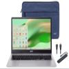 acer Chromebook 315 15.6 inch FHD Laptop, Intel Celeron N4500 Processor, 4GB RAM, 64GB eMMC, SD Card Reader, Wi-Fi, Protective Sleeve Included, Chrome OS, Silver with TGY Accessories view 1