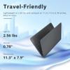 Lenovo 100w Gen 4 11.6" HD Laptop, Intel Processor N100, Intel UHD Graphics, 4GB LPDDR5, 1.12TB Storage (128GB SSD+ 1TB Docking Station Set), 720p Camera, Wi-Fi 6, Win 11 Pro, Gray view 4