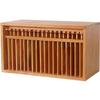 QUGURLID Desktop CD Storage Rack, Wooden DVD Organizer Stand, with 19 Standard CD Cases,Fit for Theatre Room Magazine, Books (Color c) view 2