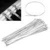 100 Pieces Stainless Steel Cable Ties for Machinery and Vehicles - Self Locking Metal Wire Fasteners for Exhaust Wrap and Industrial Pipe - 100 Count Metal Zip Ties view 3