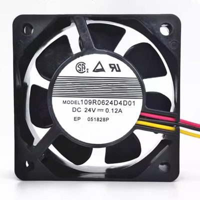 109R0624D4D01 60X60X25MM 24V 0.12A 3-Wire Cooling Fan