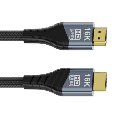 16K HDTV Cable Braided HDTV 2.2 Cord Supports 16K@60Hz for Monitors Gaming Consoles Projectors