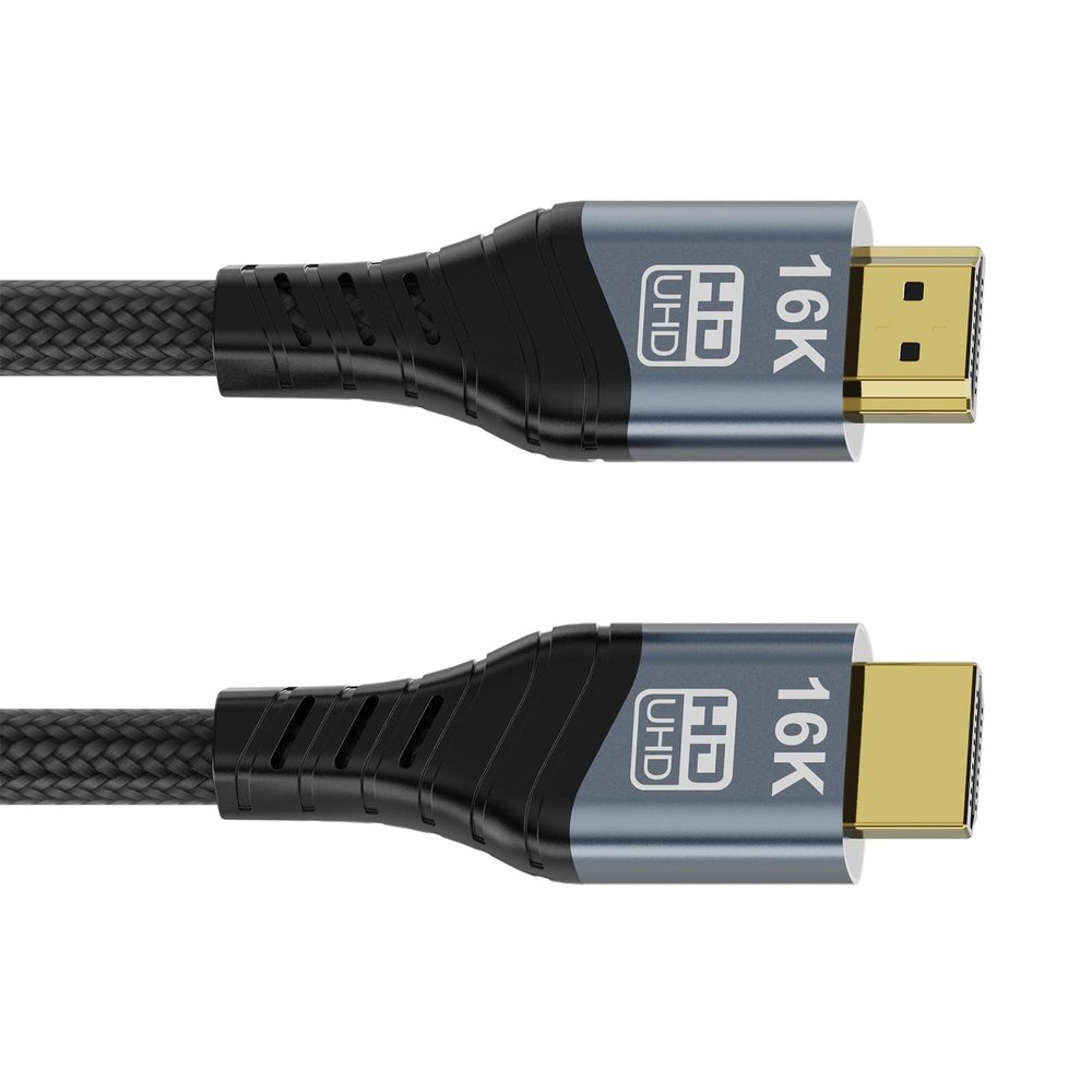 16K HDTV Cable Braided HDTV 2.2 Cord Supports 16K@60Hz for Monitors Gaming Consoles Projectors