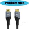 16K HDTV Cable Braided HDTV 2.2 Cord Supports 16K@60Hz for Monitors Gaming Consoles Projectors view 3