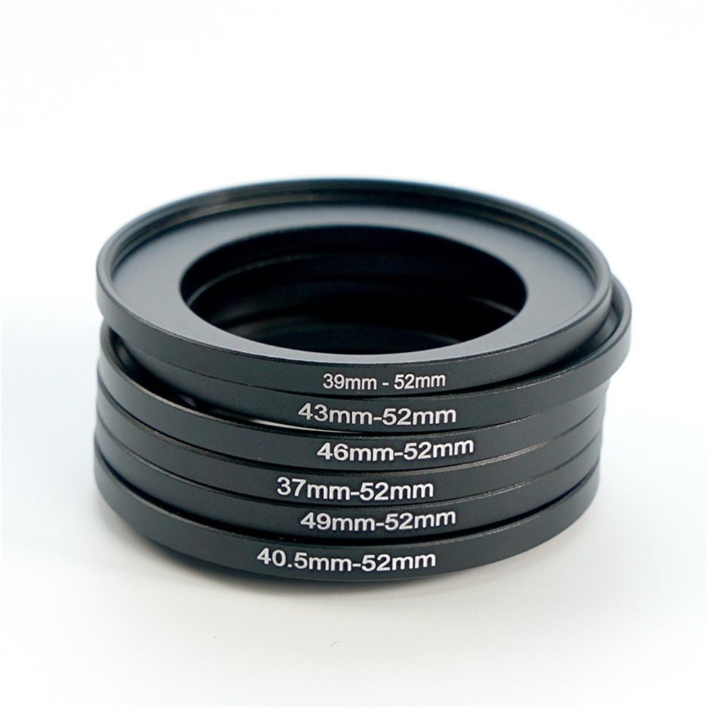 Camera Square Lens Hood Universal Retro Reduce Light Retro for Fujifim 39mm 43mm 46mm 49mm 52mm Filter Adapter Ring Metal Excellent(37mm-52mm,Filter Adapter Ring)