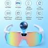 4K HD POV Sports Glasses with Camera Smart Recording Baseball Glasses with Camera for Men Women Cycling Hiking Outdoor Activities (A-5,64G RAM) view 3