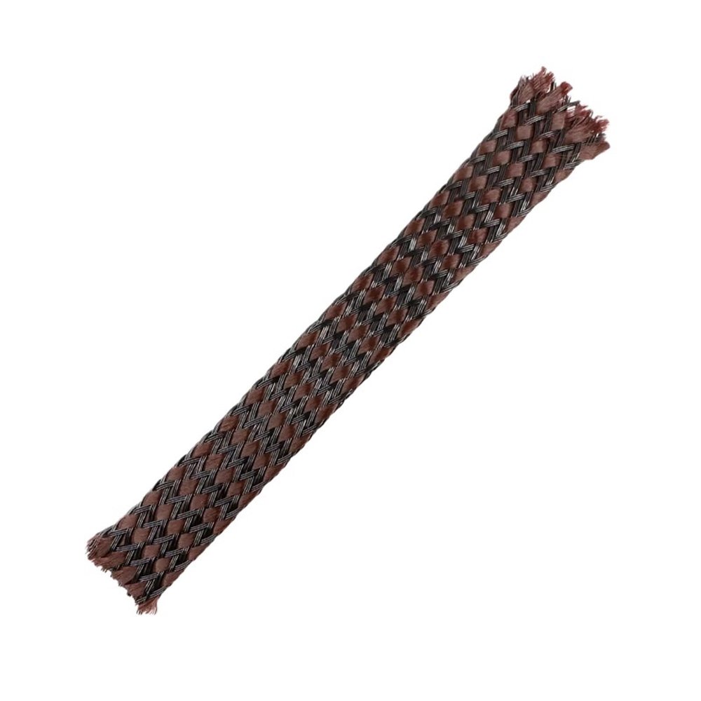 Cable Sleeves Braid Sleeve Cable Insulated Protection Wrap Flexible Yarn Line Wire Harness Sheath Sleeves(Brown Black,08mm,3.0 Meters)