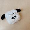 Yatchen Furry Case for AirPods 1&2,Funny Cute 3D Cartoon Plush Kawaii Glasses Dog Black Ears Fluffy Soft Warm for AirPods 1&2rd Generation Carrying Charging Box with Keychain Protector view 3