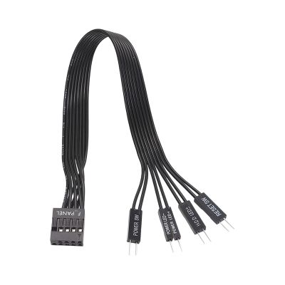Motherboard Expansion Cable Power LED Reset PC Power F-Panel Female to 2Pin Male Connector for Computer Reset Hard Drive