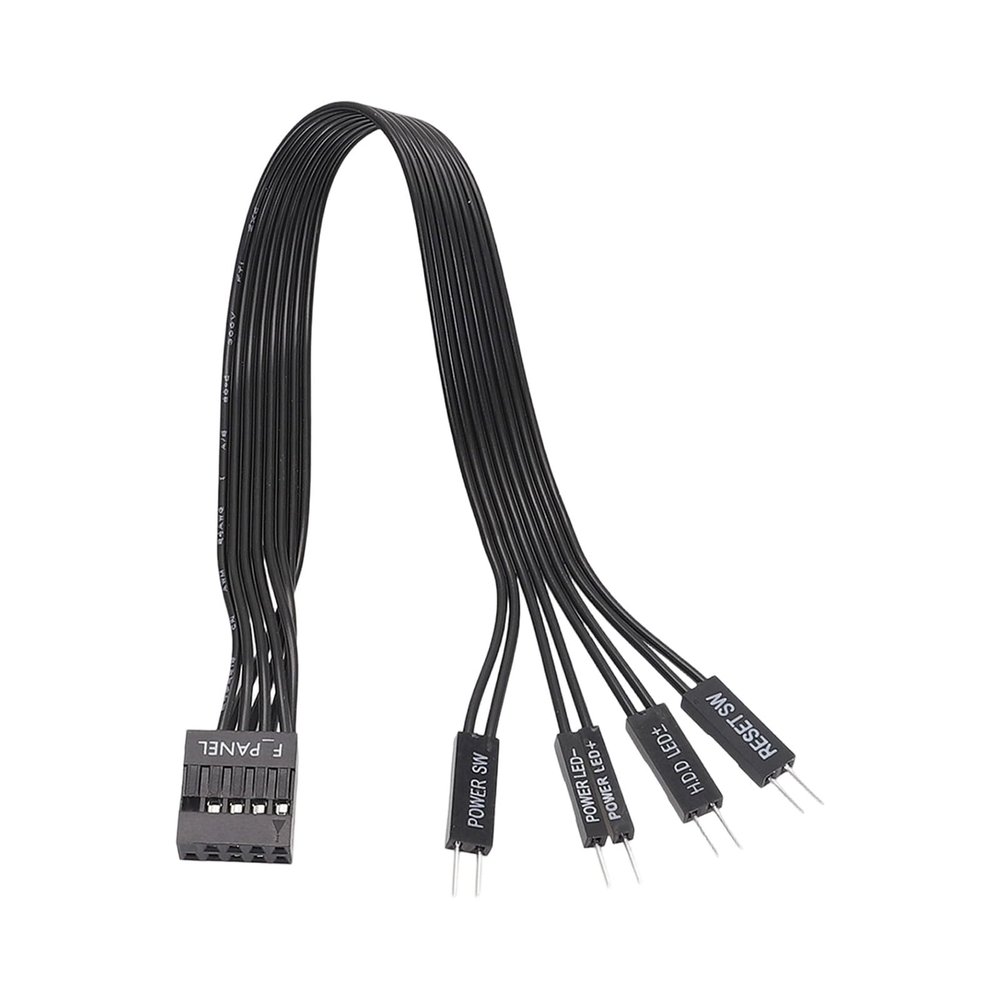Motherboard Expansion Cable Power LED Reset PC Power F-Panel Female to 2Pin Male Connector for Computer Reset Hard Drive