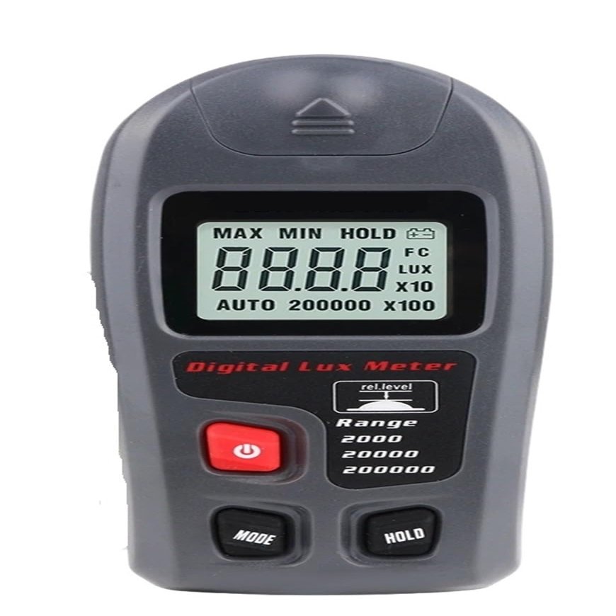 Light Meter, Digital Luxmeter Illuminance Light Luminometer Lux Meter Photometer High Accuracy 4% Range 0.1-200000 Lux/0.01-20000 Fc,Light Meter Photography