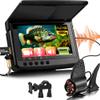 2026  [Audio+Video Record] HD1080P Ice Fishing Camera w/DVR 32GB, 10000mAh, 5'' OLED, Ice Fishing Camera Underwater Portable Fish Finder Fishing Gift for Men, IR, Boat and Ice Fishing, 65FT view 1