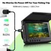 2026  [Audio+Video Record] HD1080P Ice Fishing Camera w/DVR 32GB, 10000mAh, 5'' OLED, Ice Fishing Camera Underwater Portable Fish Finder Fishing Gift for Men, IR, Boat and Ice Fishing, 65FT view 4