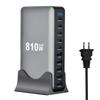 810W USB C Fast Charger Block, 10 Ports GaN IV Pro USB Chagring Station, 140W PD QC HUB for Multiple Devices, Laptop Adapter Compatible with MacBook Pro/Air iPad iPhone Pro Max, Galaxy, Dell, HP view 1