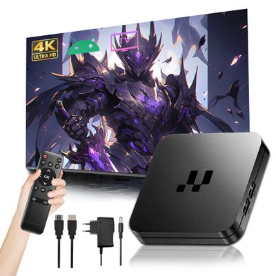 2026 Y1 Android 16.0 TV Box, 4K Ultra HD Smart Box for TV with 2.4GHz+5GHz WiFi, Internet Channel Box TV Device, S905 Chip, USB 2.0, Compact and Powerful (Infrared Remote Control)