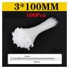 1000Pcs Self-Locking Wire Plastic Nylon Cable Tie Fastening Ring 3x80/100/120/150/200(3x100) view 2