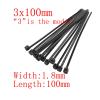 100Pcs Cable Ties Self-Locking Plastic Nylon Wire Zip Tie Clamps Fastening Ring(3x100mm width 1.8mm) view 2