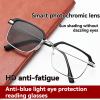 Progressive Photochromic Reading Glasses One Pair for near & Far | Auto Tint, Anti-Blue Light, UV Protection (Gold, 400, x) view 2