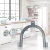 Grey PVC Drain Hose Clip for Washing Machine and Dishwasher, U-Shaped Drain Hose Holder, Laundry Room Drain Pipe Accessory, Pack(1Pcs) view 2