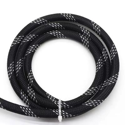 1-50M Black Silver High Density PET Braid Sleeve (4-25mm ID)  Flexible Snake Skin Cable Wrap Sheath for Electric Cables(30M,ID 8mm)