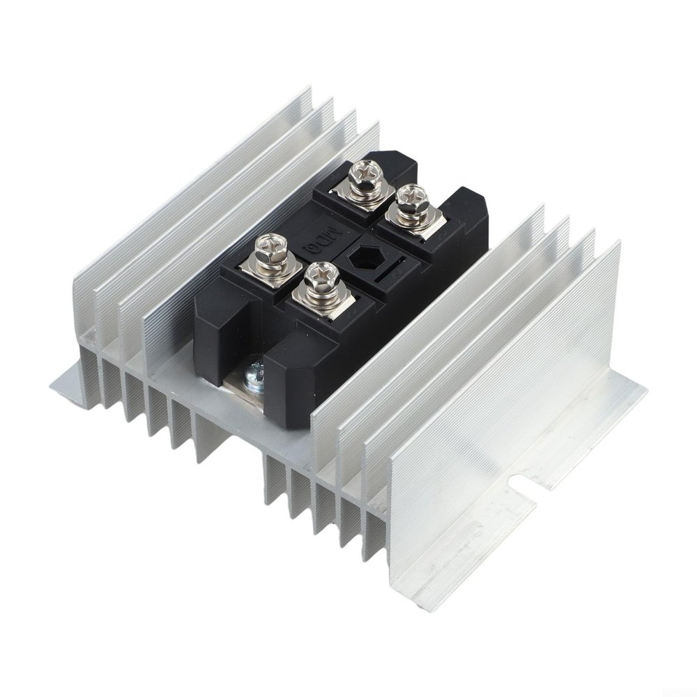 100A 1600V Single Phase Bridge Rectifier Module with Aluminum Heat Sink for AC to DC Converter, High Current Rectifier for Industrial Power Supply Applications