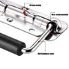 304 Stainless Steel Spring Loaded Handle with Rubber Grip for Speaker Box, Cabinet, Guitar Amp - Heavy Duty Carry Handle, 100mm/120mm/140mm(100mm) view 3