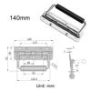 304 Stainless Steel Spring Loaded Handle with Rubber Grip for Speaker Box, Cabinet, Guitar Amp - Heavy Duty Carry Handle, 100mm/120mm/140mm(100mm) view 4