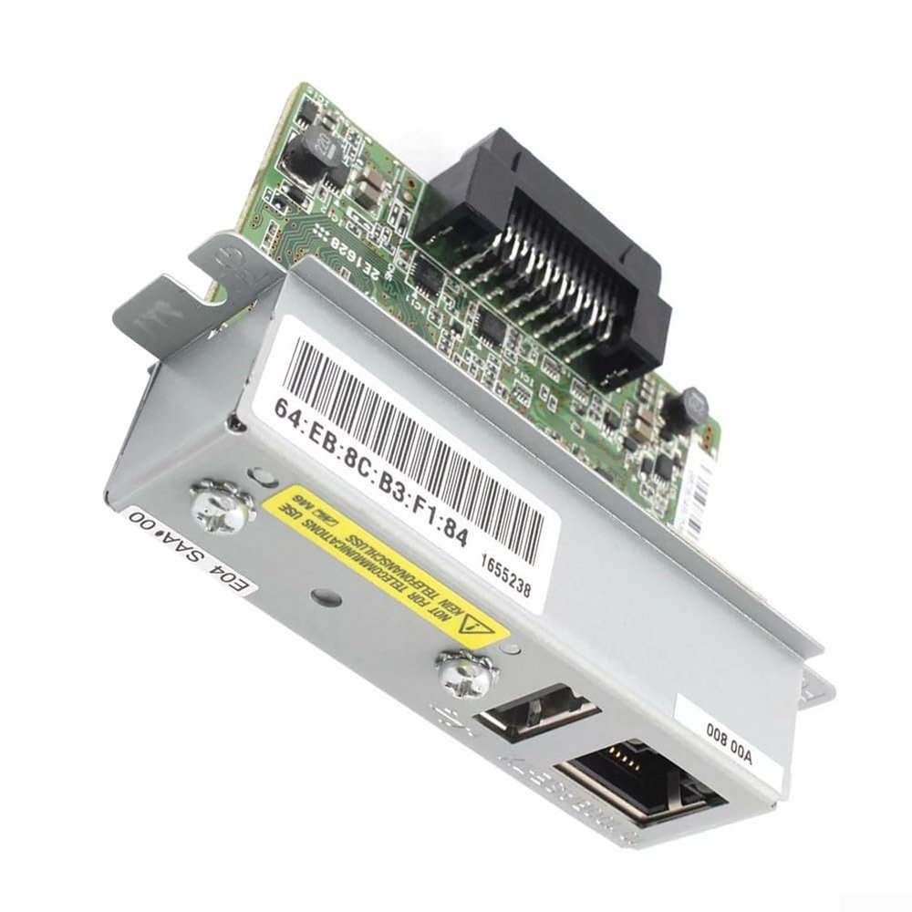 Ethernet Interface Module for UB-E04 Print Server, Fast Ethernet 100Base-TX Adapter C32C881008, Compatible with TM-U220/T88IV/U288, 100 Mbps Data Transfer
