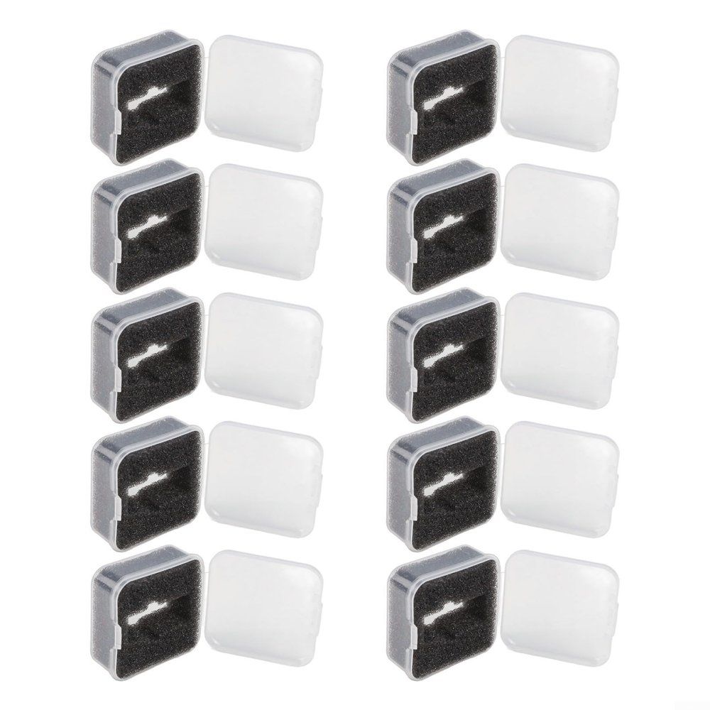 Record Player Cartridge Storage Box, Transparent PVC Stylus Case for AT3600L Phono Shell Needle Holder, Scratch Protection, /10 Pcs(10PCS)