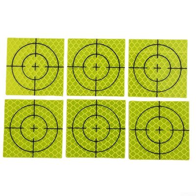 Total Station Reflector Sticker 100 Pcs - Measuring Target for Surveying Equipment, Reflective Aiming Target 20-60mm, Phosphor Measurement Sticker for Tunnel Engineering, Bridg20x20mm