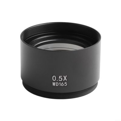 0.5X/0.7X/2.0X Microscope Auxiliary Lens for Camera - Glass Barlow Objective with 48mm Thread, Wide Field of View, Compatible with Stereo Microscopes0.5X