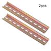 2 Pack Aluminum DIN Rail 35mm Wide 7.5mm High for Relay, Circuit Breaker, Terminal Block Installation - Compatible with Electrical Panel, Meter Box (10cm)(50CM) view 3