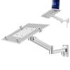 Laptop Wall Mount Bracket, Adjustable Monitor Stand Holder with Aluminum Alloy Tray, Safe Load-Bearing 3-6KG for Office Workstation view 1