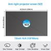 4K Metal Lightproof Foldable Portable Movie Screen, Anti Light Projector Screen 16:9 with Ease of Installation, High Gain Wide Angle for Indoor Outdoor Use, Clear Picture (72 inch(160cm*90cm)) view 2