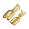 20 Pcs Brass Tinned 6.3 MM Female Spade Crimp Terminal Brass Wire Connector DJ623-E6.3B H62(20 pcs) view 1