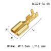 20 Pcs Brass Tinned 6.3 MM Female Spade Crimp Terminal Brass Wire Connector DJ623-E6.3B H62(20 pcs) view 3