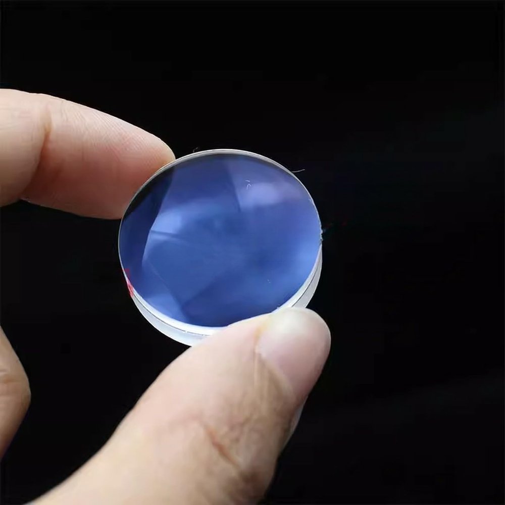 20mm Series Cemented Double Glued Objective Lens D25F50 D25.5F123 D23f213 Telescope Accessory Lens Astronomical Telescope Part (D25f50 glued Blue Film)