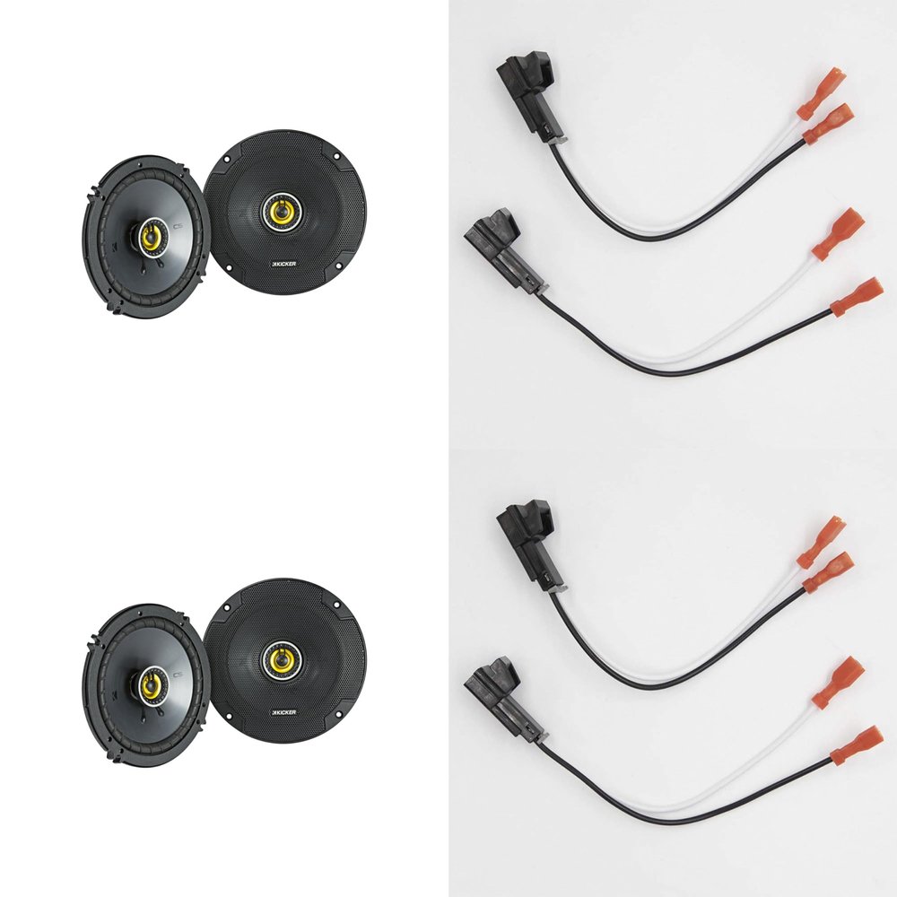 KICKER CSC (2 Pair) 6.5" w/Speaker Wiring Harness for Select 1988-up GM Vehicles