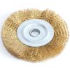 0.13mm Flat Brass Wire Wheel Brush 3" - 10" for Bench Grinder Polishing Abrasive Tool Metal Derusting Wood Deburring(75mmx6mm 1pc) view 2