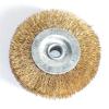 1pc 2pc Flat Wire Wheel Brush 3-8 for Bench Grinder Polishing Abrasive Tool for Metal Wood Derust Deburring Remove Paint(100mmx16mm 2pc) view 3
