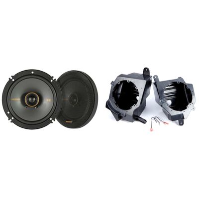 KICKER KSC 6.5" w/Speaker Pods -Compatible with Wrangler JL 2018-UP, Gladiator 2020-UP