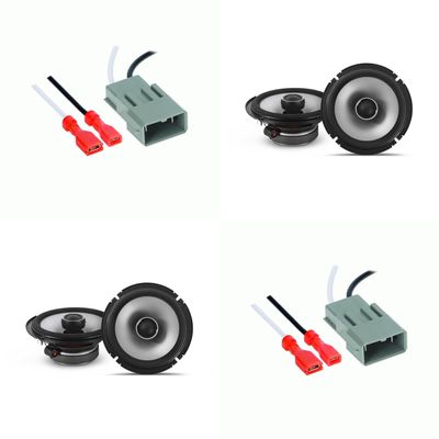 Alpine Speakers 6.5 inch for Honda Civic 2002-2020 Upgrade Kit - 4 Pack of S2 Series with Harness, Coaxial 6 1/2 Car Audio Front Door and Rear Deck Speaker S2-S65