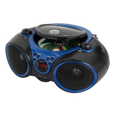 JENSEN CD-490 Portable CD Player with AM/FM Stereo Radio (Blue/Black)