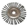 1pc 4 inch5 6" 7" Torsion Steel Flat Wire Wheel Brush Knotted Twist Crimped Wire Wheel Brush for Angle Grinder(100mmX22mm) view 3