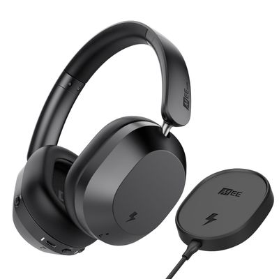 MEE audio Matrix Cinema 3D 2026 Bluetooth Over-Ear Headphones with Wireless Charging Pad for TV; Active Noise Canceling, Spatial Audio, 60H Playtime, Hi-Res Stereo with LDAC, aptX Adaptive, & Auracast