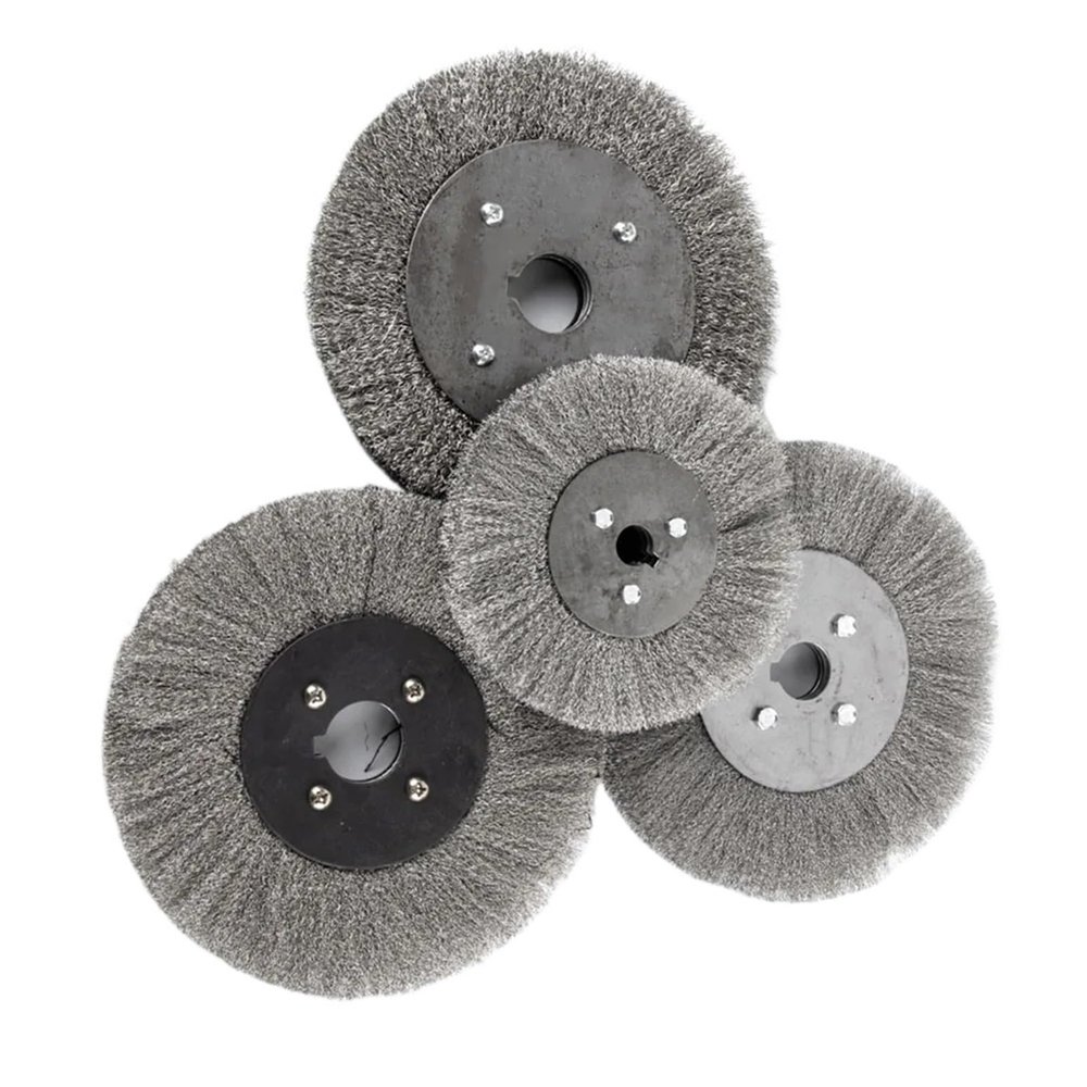0.15/0.3mm Stainless Steel Wire Wheel Brush 3"-10" Flat Type for Bench Grinder Polishing Abrasive Tool Metal Wood Deburring(120mmx16mm 1PC,Wire diameter0.15mm)