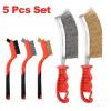 5pcs Wire Brush Copper Plated Wire Brush Nylon Cleaning Brush for Rust Removal, Polishing, Bathroom Cleaning, Welding, Household view 2