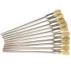 9pc/10Pc Stainless Steel Wire End Brush Brass Pen Shape Bristle Scratch Brushes Extension Rod 1/8" Shank for Power Rotary Tool(Brass 10pcs) view 1