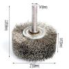 2" inch Wide Face Wire Wheel Conflex Brush for Drill Round Shank Steel Crimped Wire 2" Diameter 0.0118" Wire Diameter 1/4" Shank(5pcs) view 2